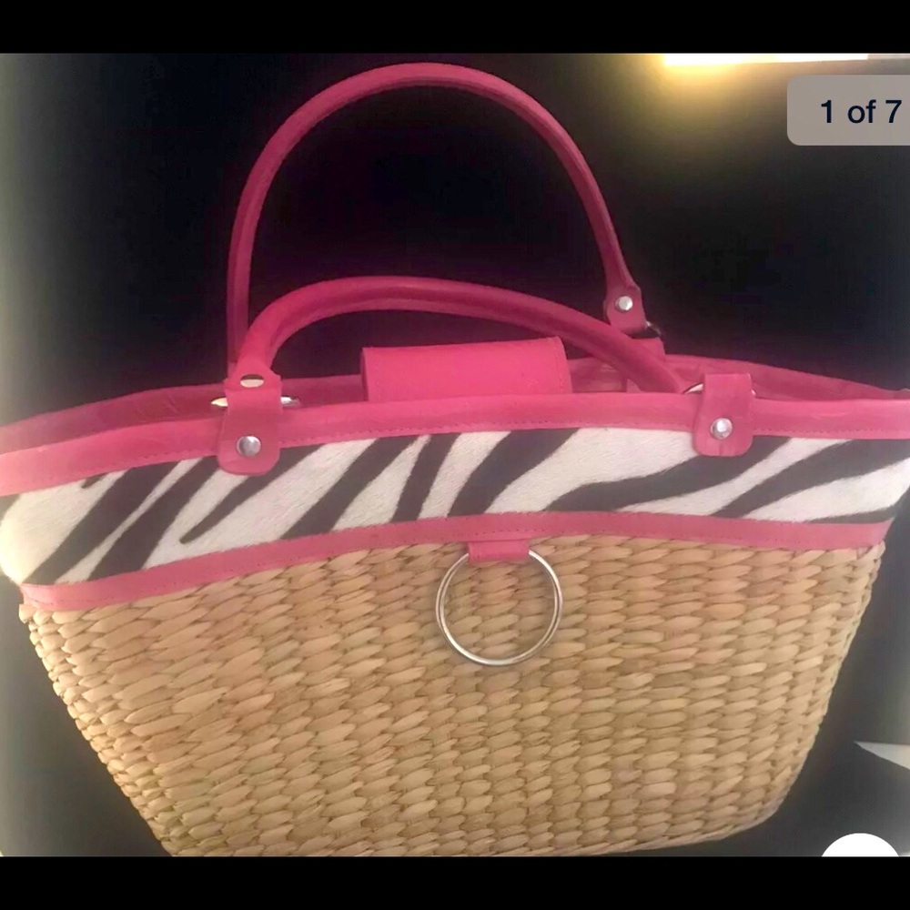 Vintage Adrienne Vittadini Summer Wicker Bag